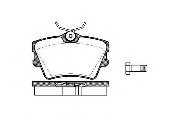 Комплект тормозных колодок, дисковый тормоз WOKING P4913.00